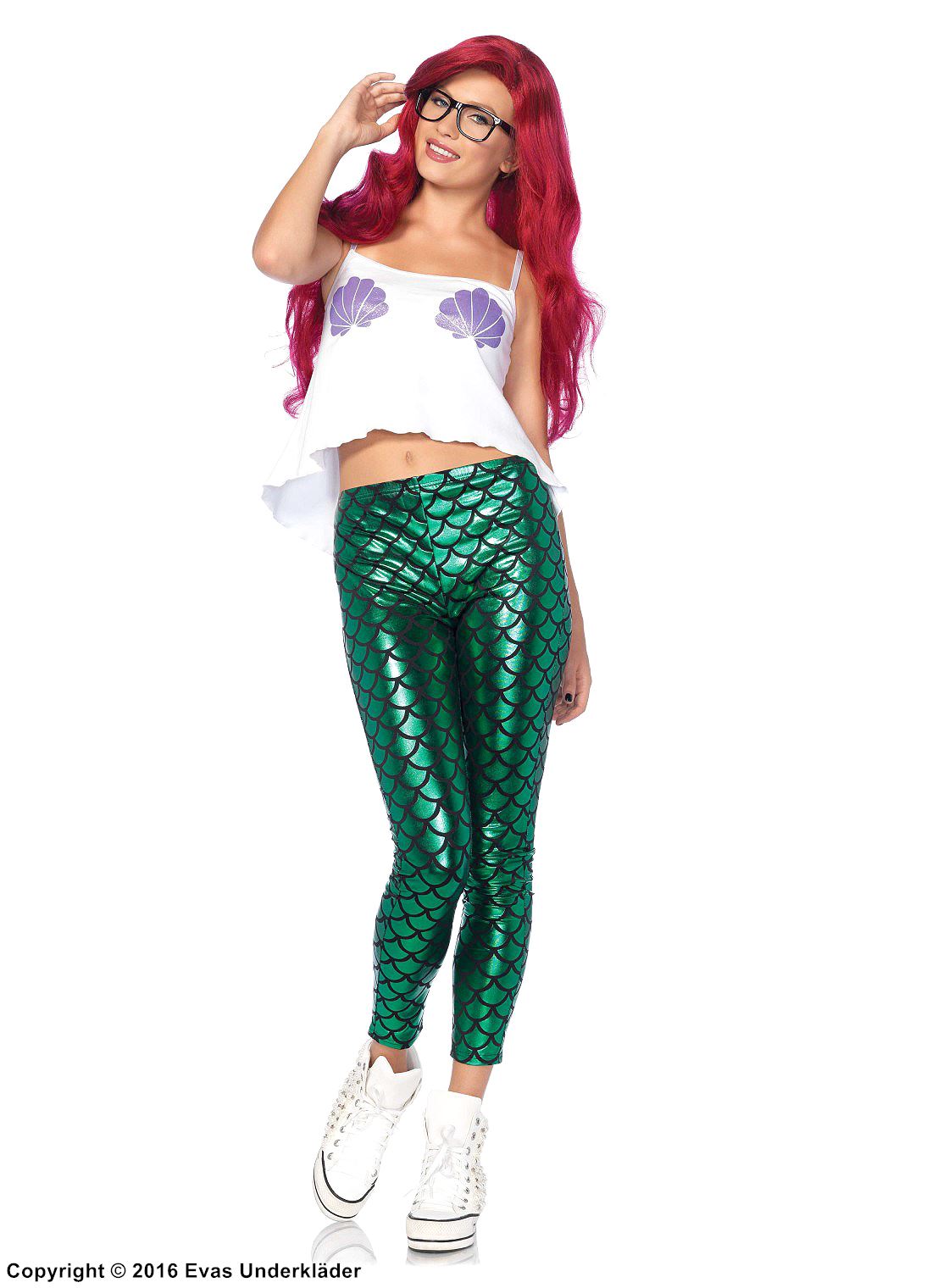 Mermaid, costume top and leggings, fish scales